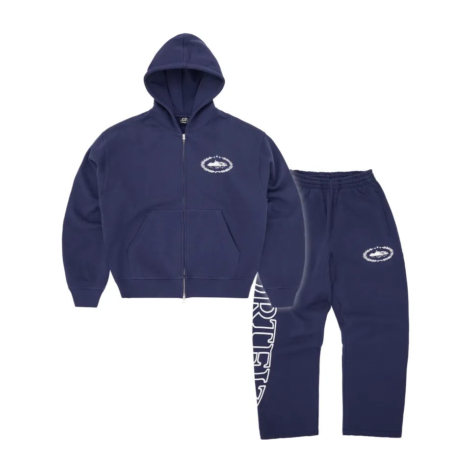 Corteiz Superior Royale Tracksuit Trainingsanzug Navy Fleece