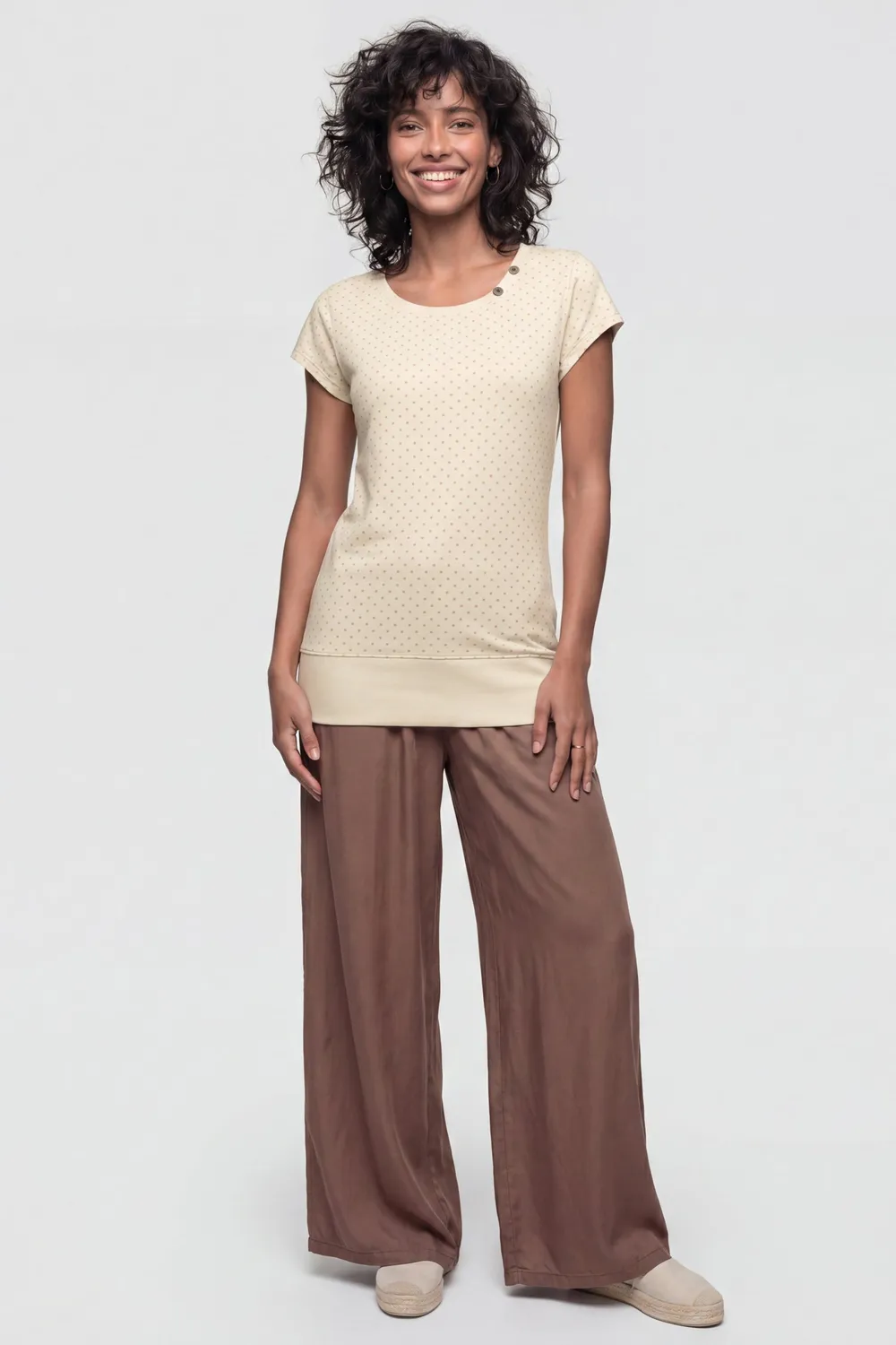 Alife & Kickin BirteAK P T-Shirt Beige Damen