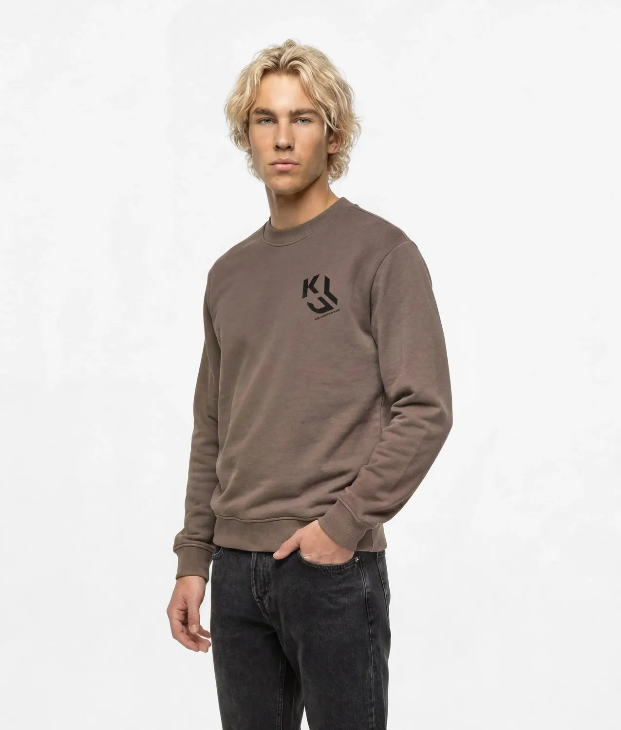 Karl Lagerfeld Jeans Monogram Sweatshirt Crew-Neck