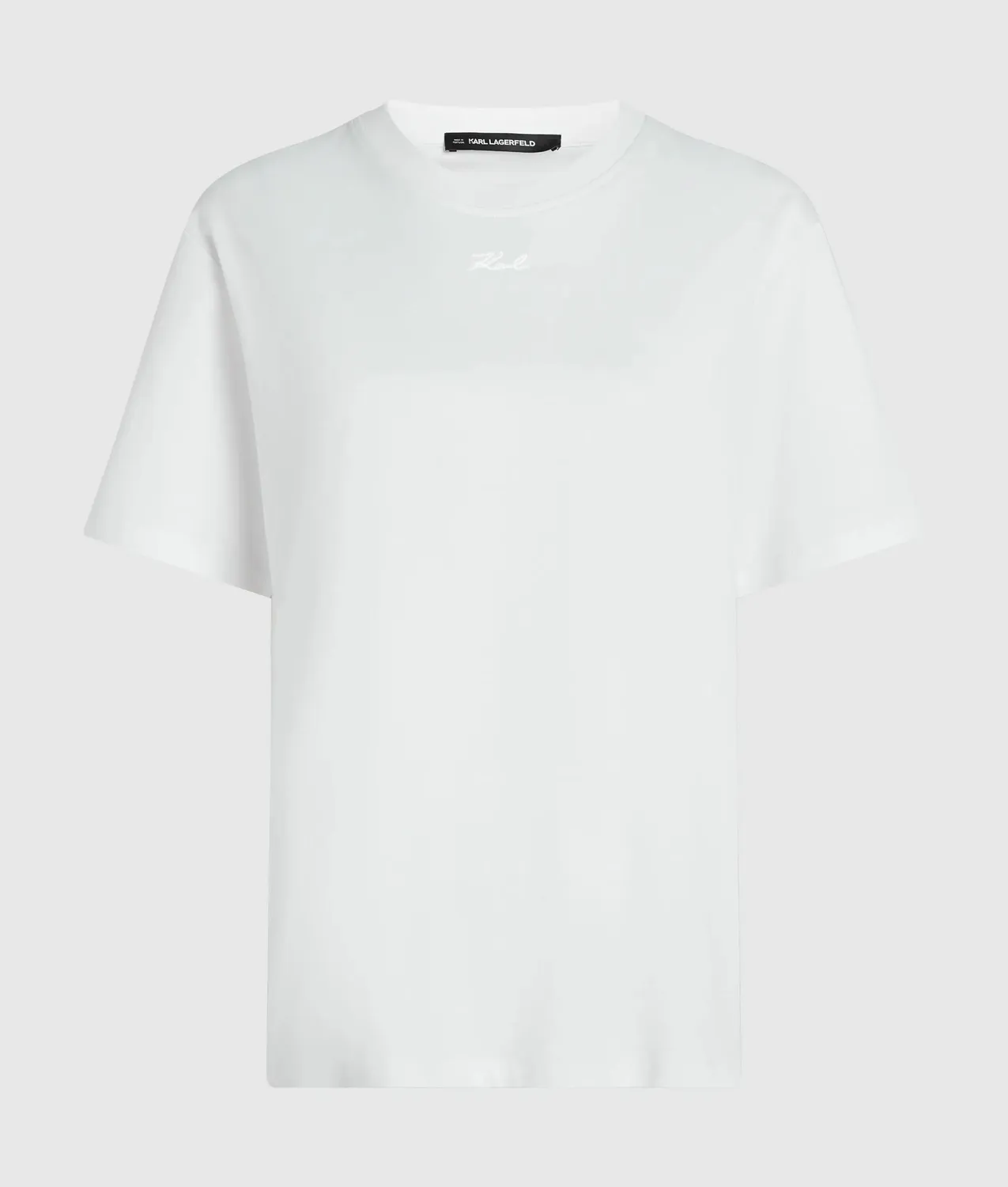 Karl Lagerfeld Signature Relaxed T-Shirt Damen Weiß