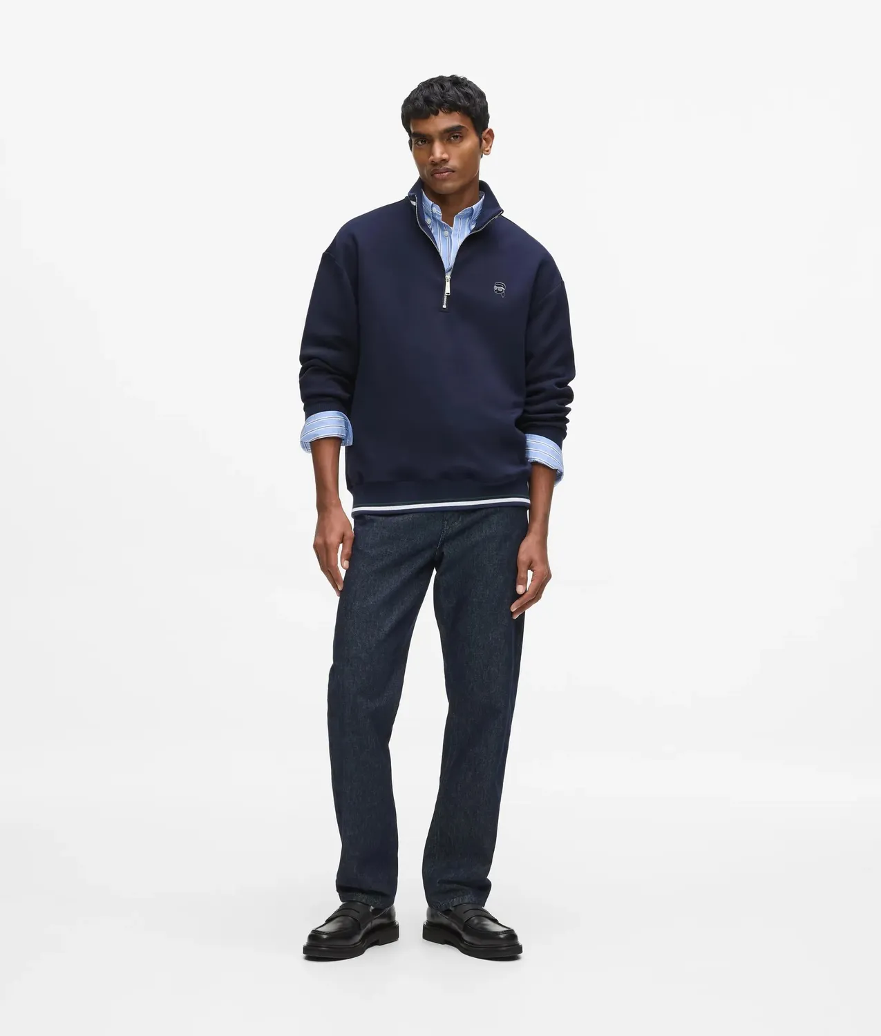 Karl Lagerfeld Ikon Half Zip Sweatshirt Reissverschluss