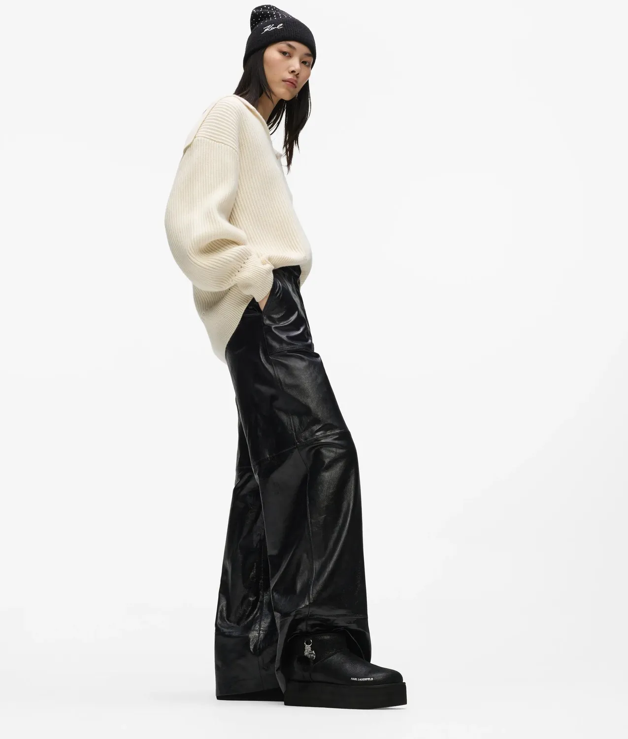 Karl Lagerfeld Ikon NFT Thermo Low Boots Veloursleder
