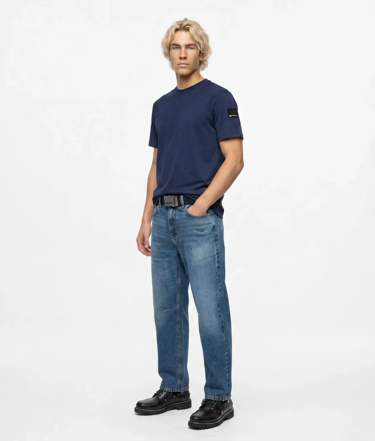 Karl Lagerfeld KL Jeans Patch Logo T-Shirt Baumwolle