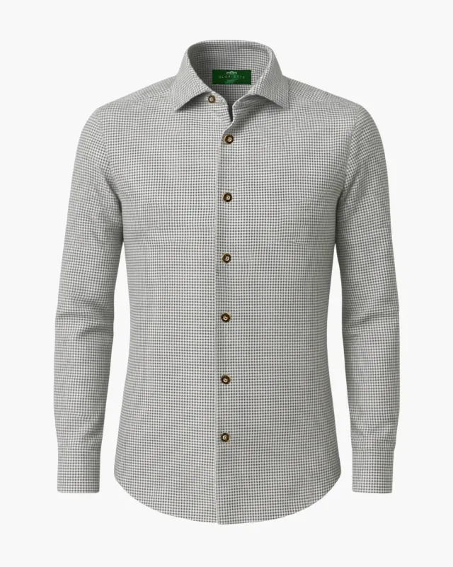 Gloriette Trachtenhemd Slim Fit Haifisch grau Hemd