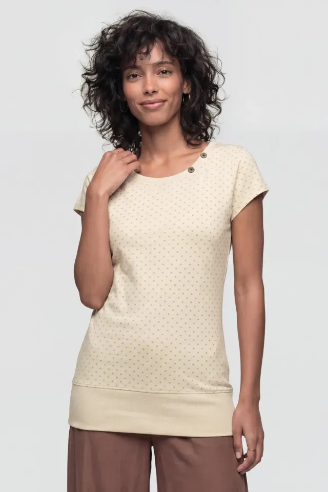 Alife & Kickin BirteAK P T-Shirt Beige Damen