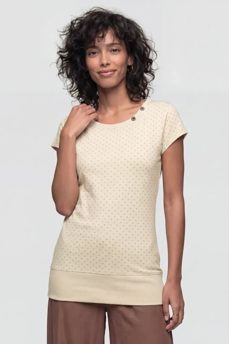Alife & Kickin BirteAK P T-Shirt Beige Damen