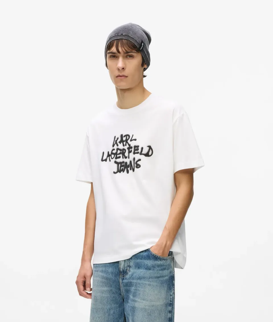 Karl Lagerfeld KL Jeans Graffiti T-Shirt Relaxed Bio