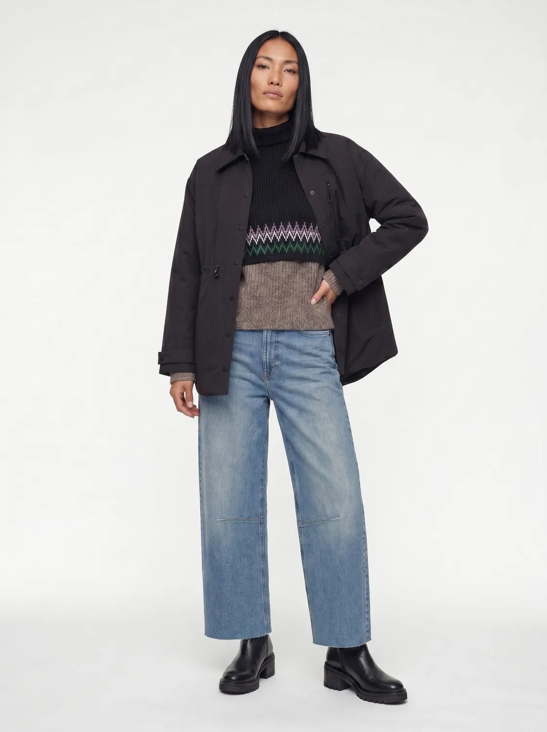 Mos Mosh MMHDarling Knit Tube Loop Jacquard Braun