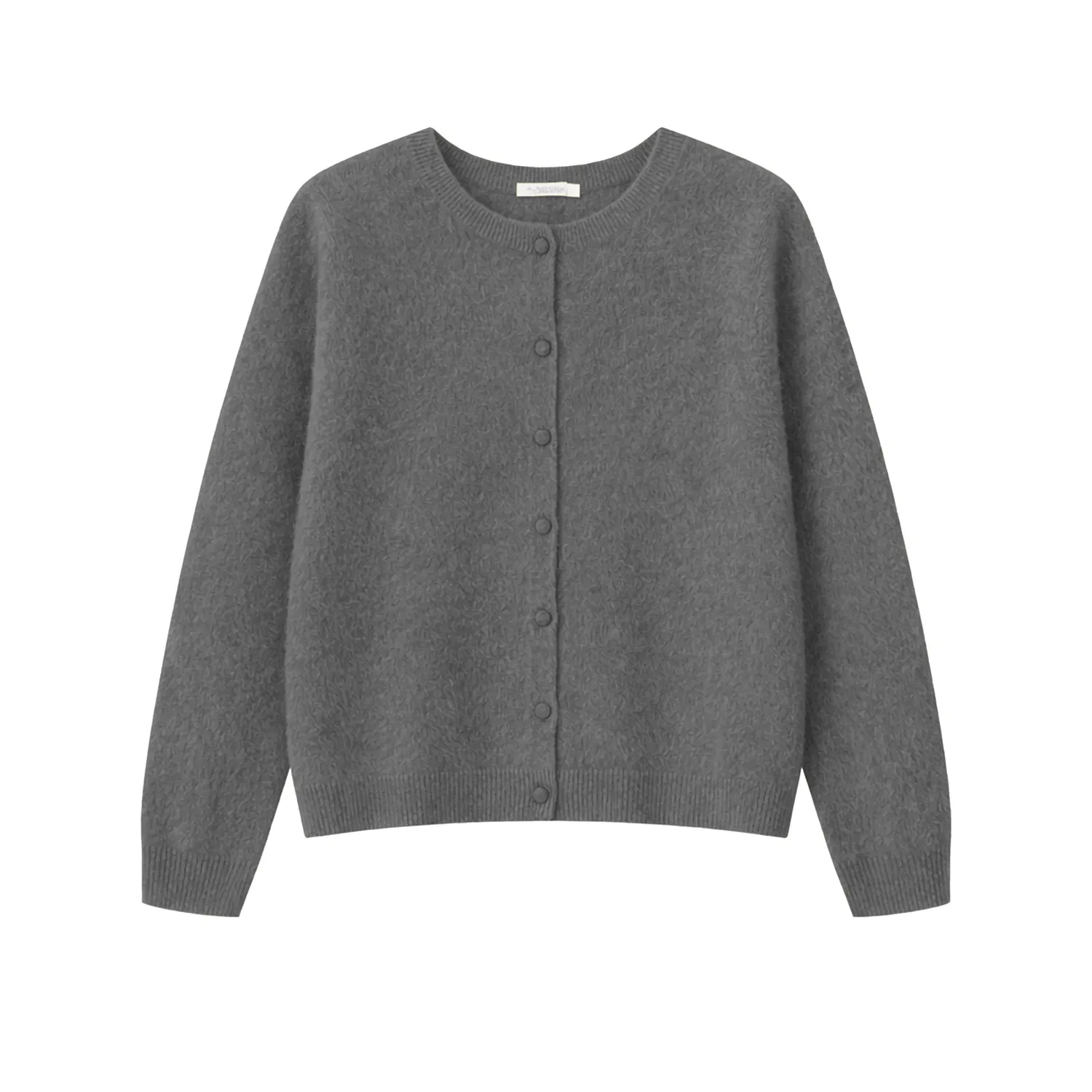 Senatex Cardigan Knopfleiste Strickjacke Cream flauschig
