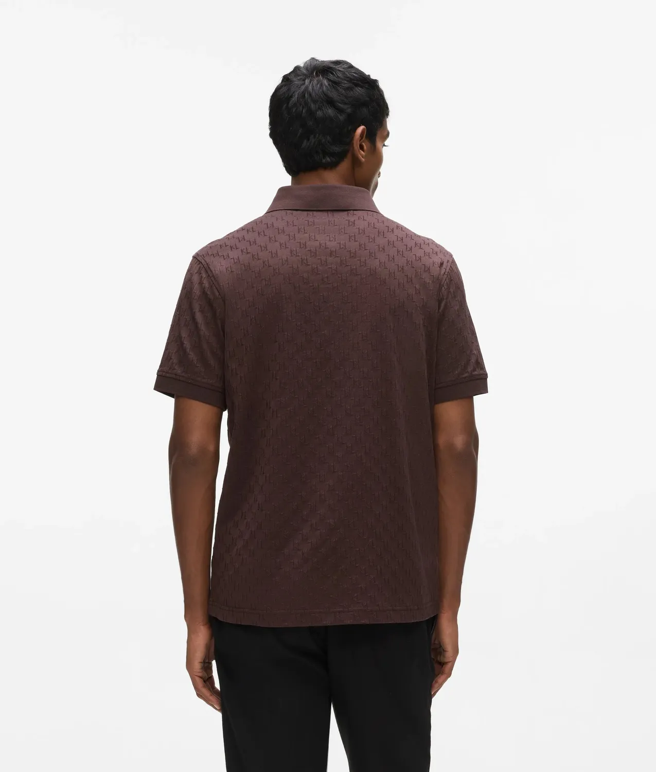 Karl Lagerfeld Monogram Poloshirt Jacquard Herren