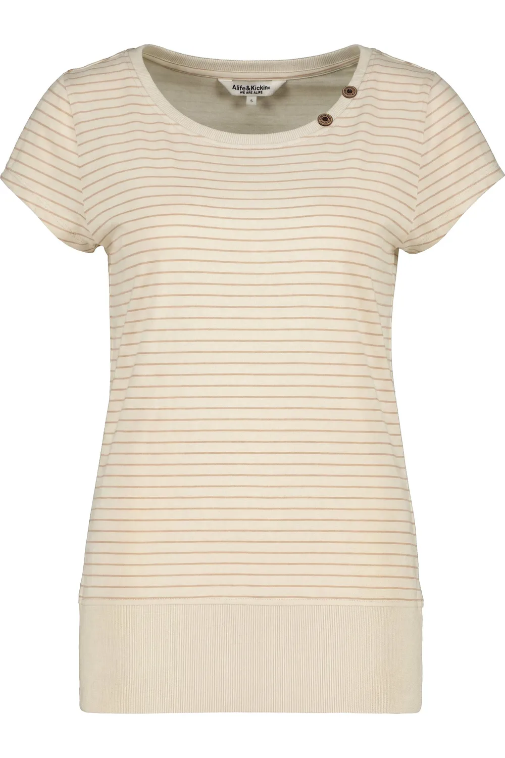 Alife & Kickin AdelineAK P Shirt Beige Print