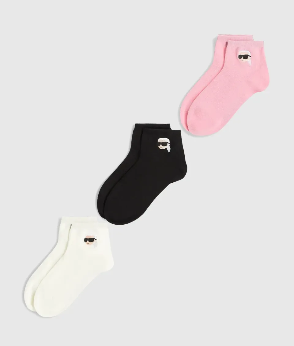 Karl Lagerfeld Ikon Kurzsocken 3er-Pack Baumwollmix