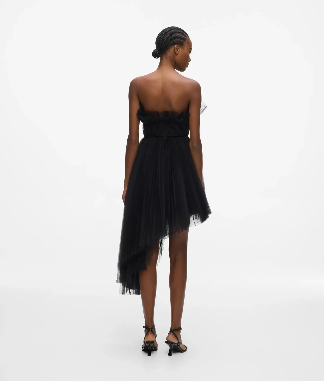 Karl Lagerfeld Tüllkleid asymmetrisch trägerlos