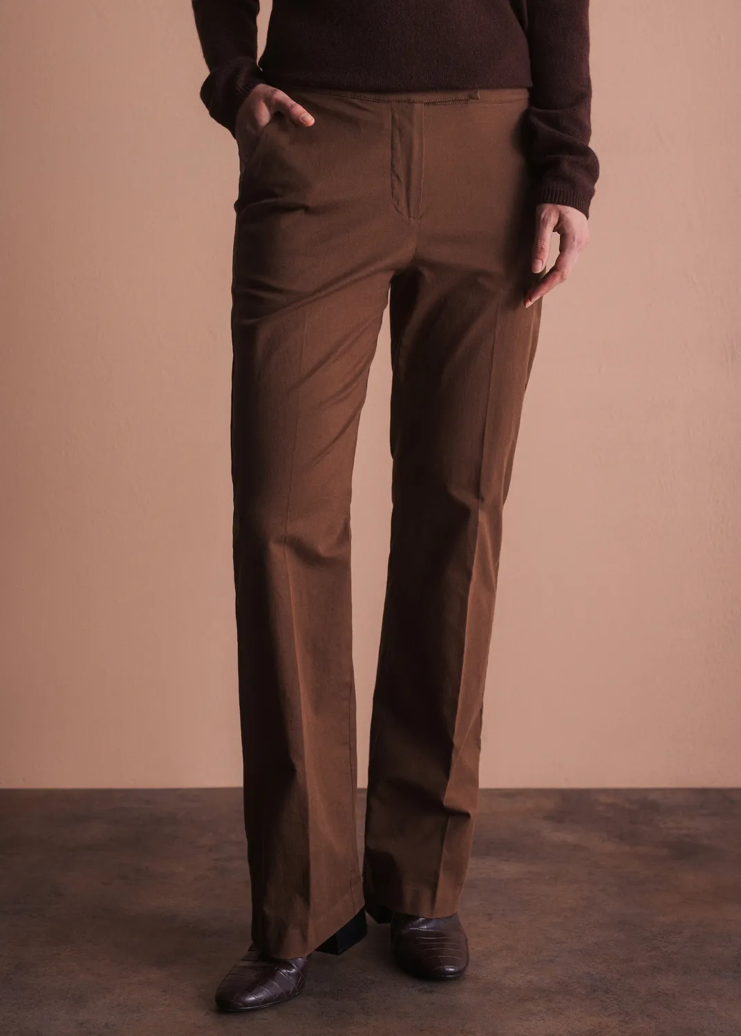 Senatex Stoffhose mit Bügelfalte Hose Navy kbA-Baumwolle
