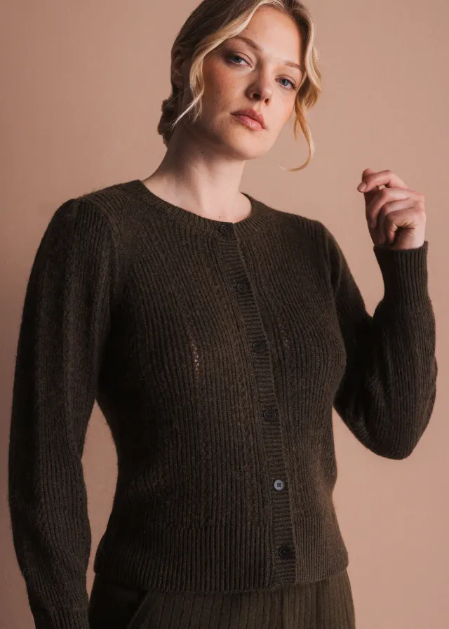 Senatex Strickjacke Knopfleiste Forest