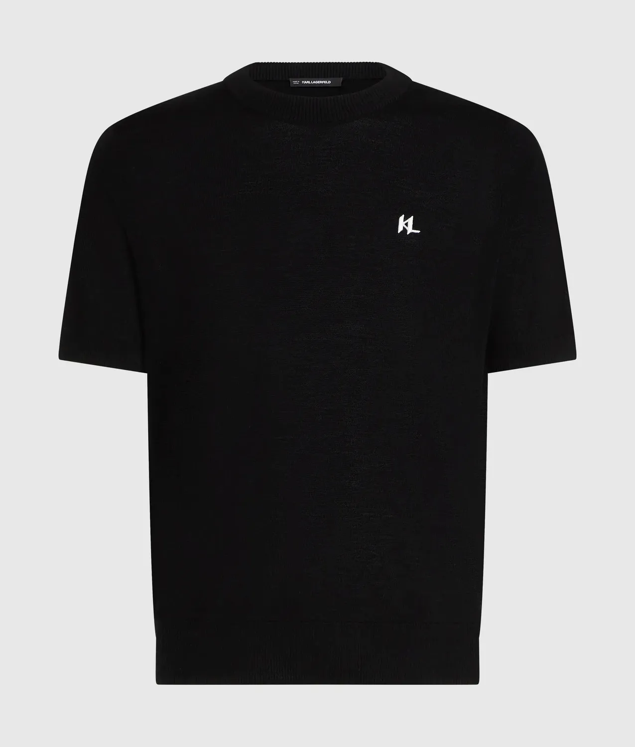 Karl Lagerfeld Monogram Merino T-Shirt Wolle