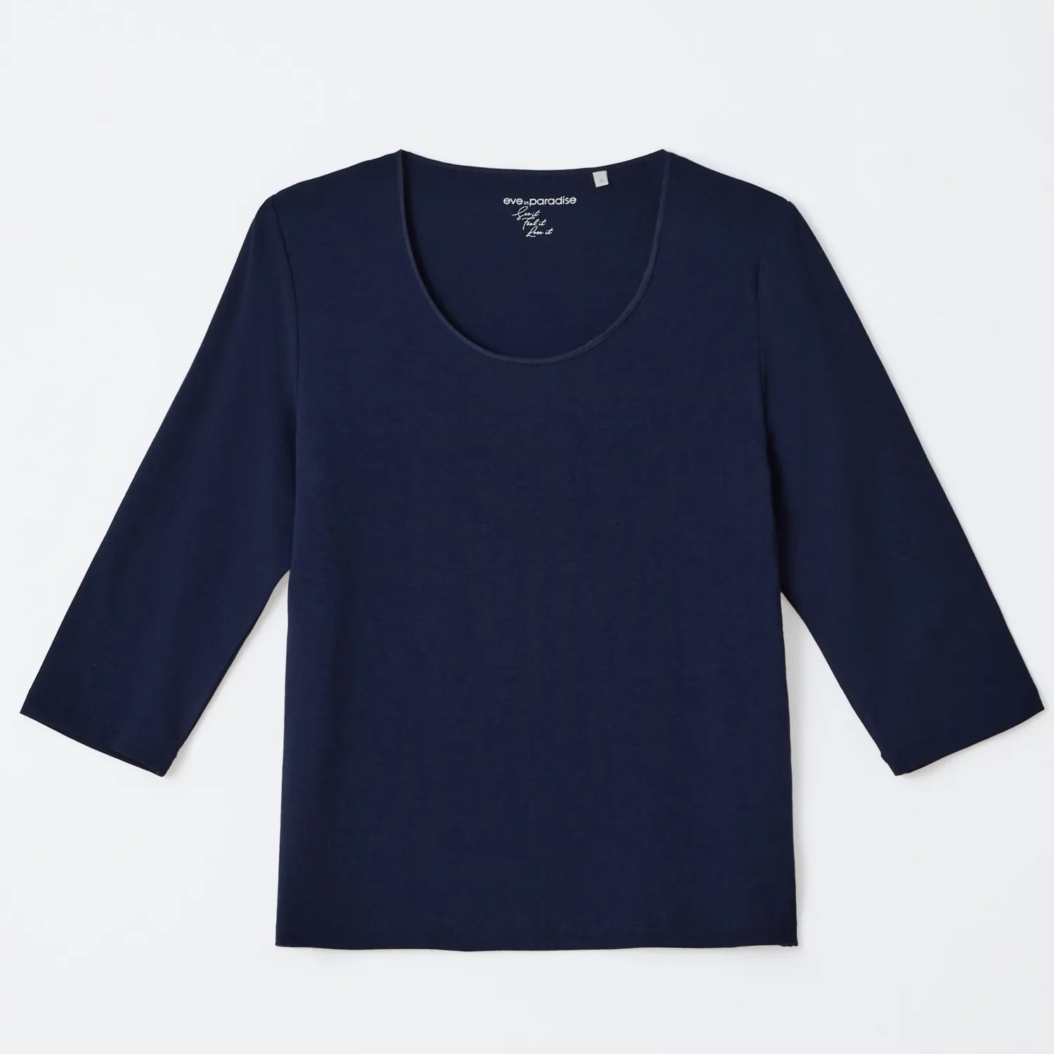 Senatex 3/4-Arm Shirt Off-White Viskose-Baumwolle