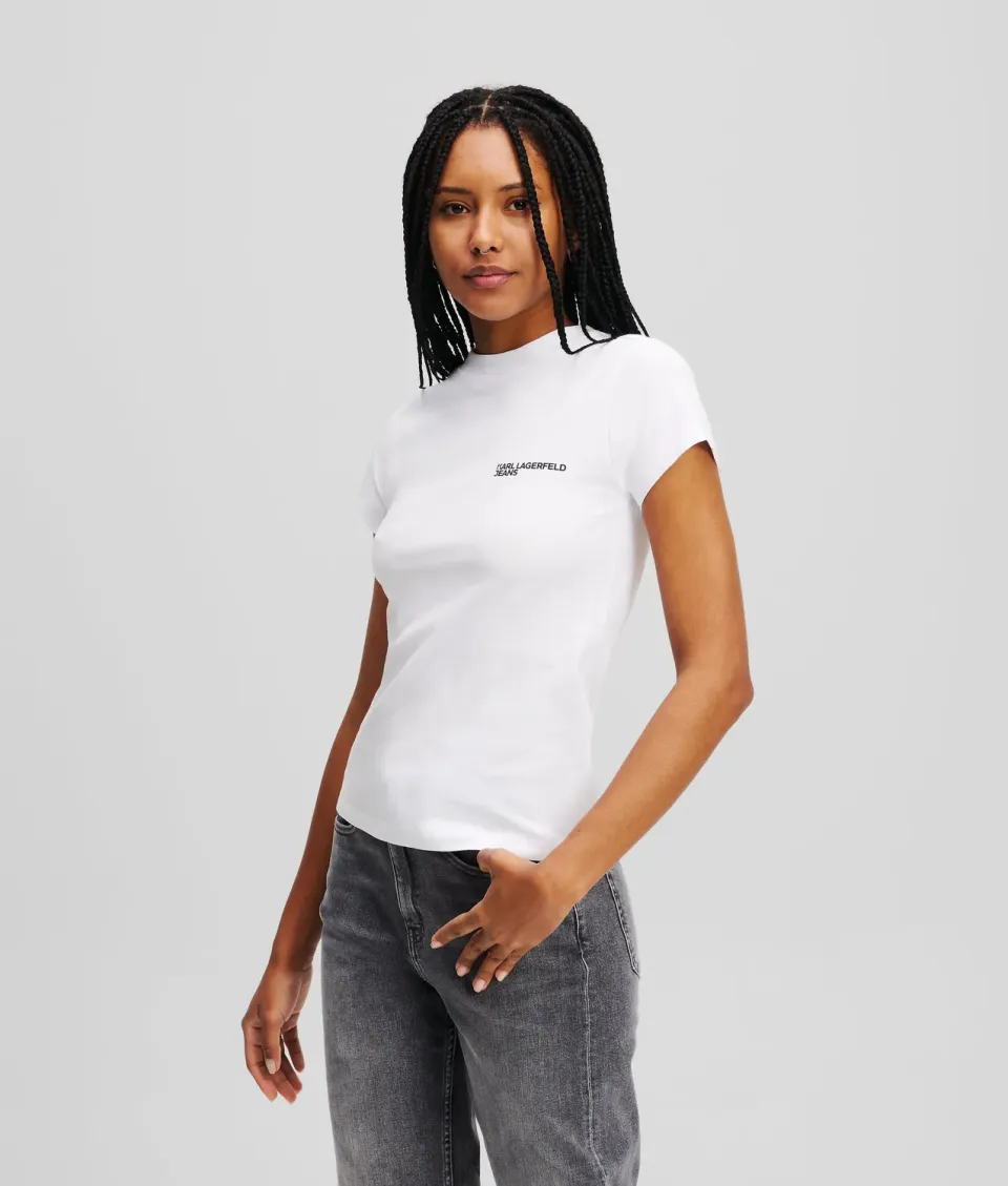 Karl Lagerfeld KL Jeans Slim T-Shirt Logo Baumwolle