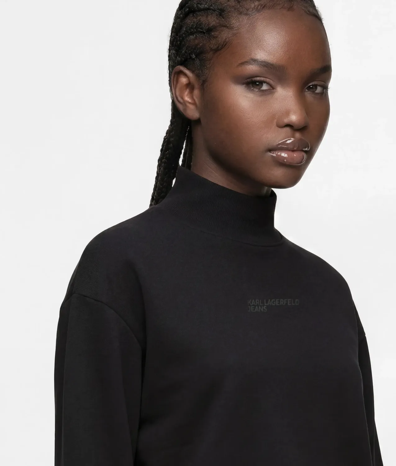 Karl Lagerfeld KL Jeans Sweatshirt Rollkragen Rückenfrei
