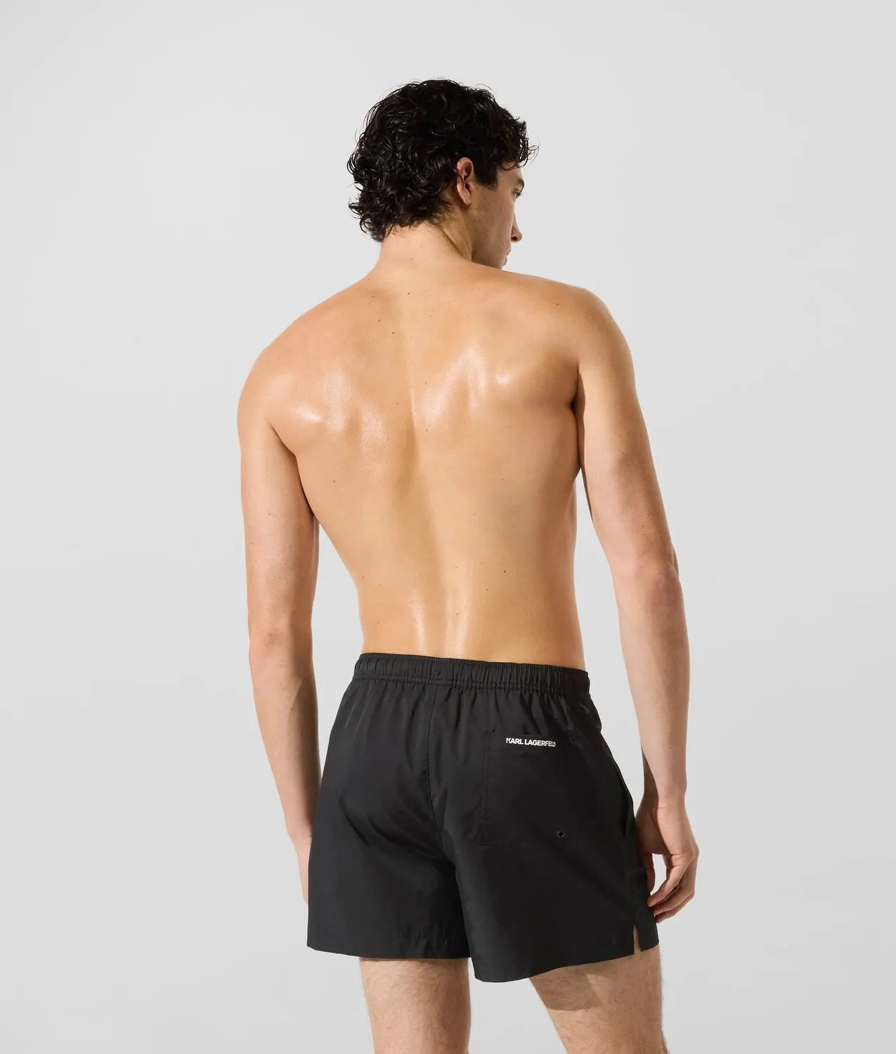 Karl Lagerfeld Monogram Pin Boardshorts Badeshorts mittel