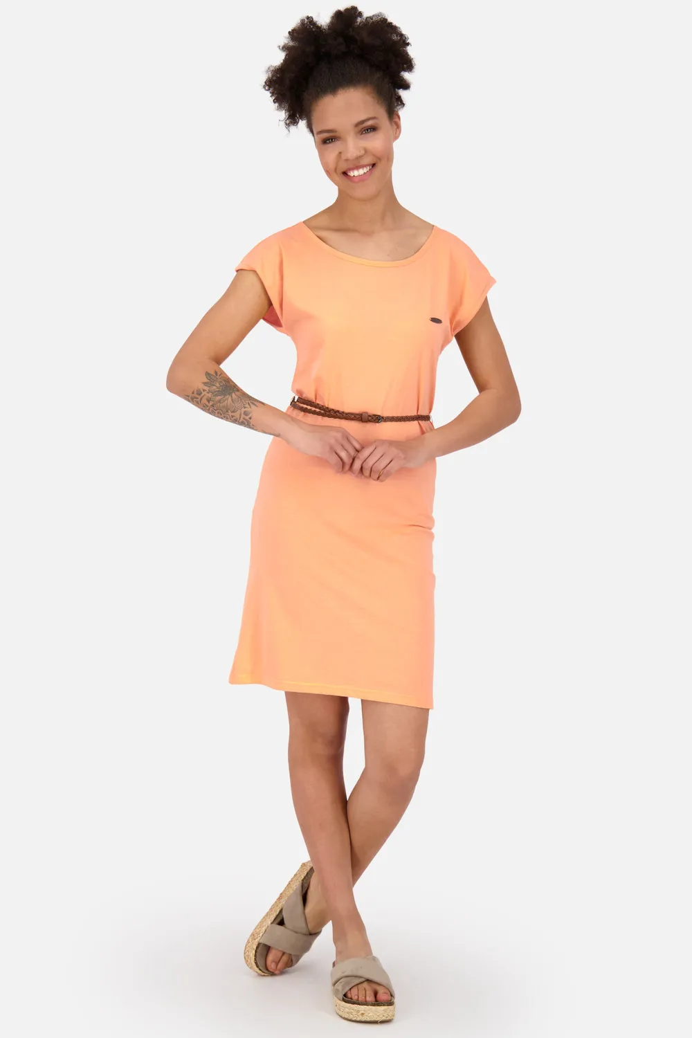 Alife & Kickin ElliAK A Shirt Dress Orange Jersey