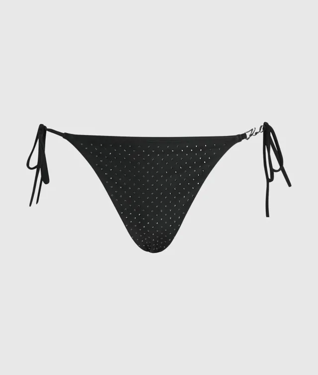 Karl Lagerfeld Rhinestone Cheeky Bikinihose Strass