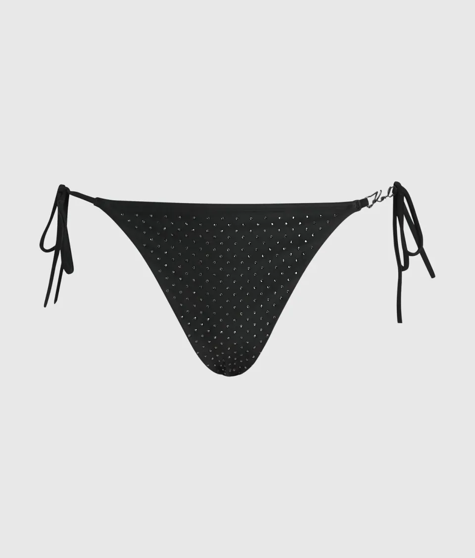 Karl Lagerfeld Rhinestone Cheeky Bikinihose Strass