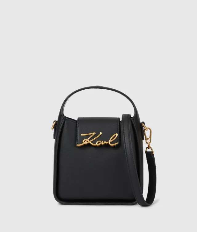 Karl Lagerfeld K/Signature Small Hobo Bag Leder Schwarz