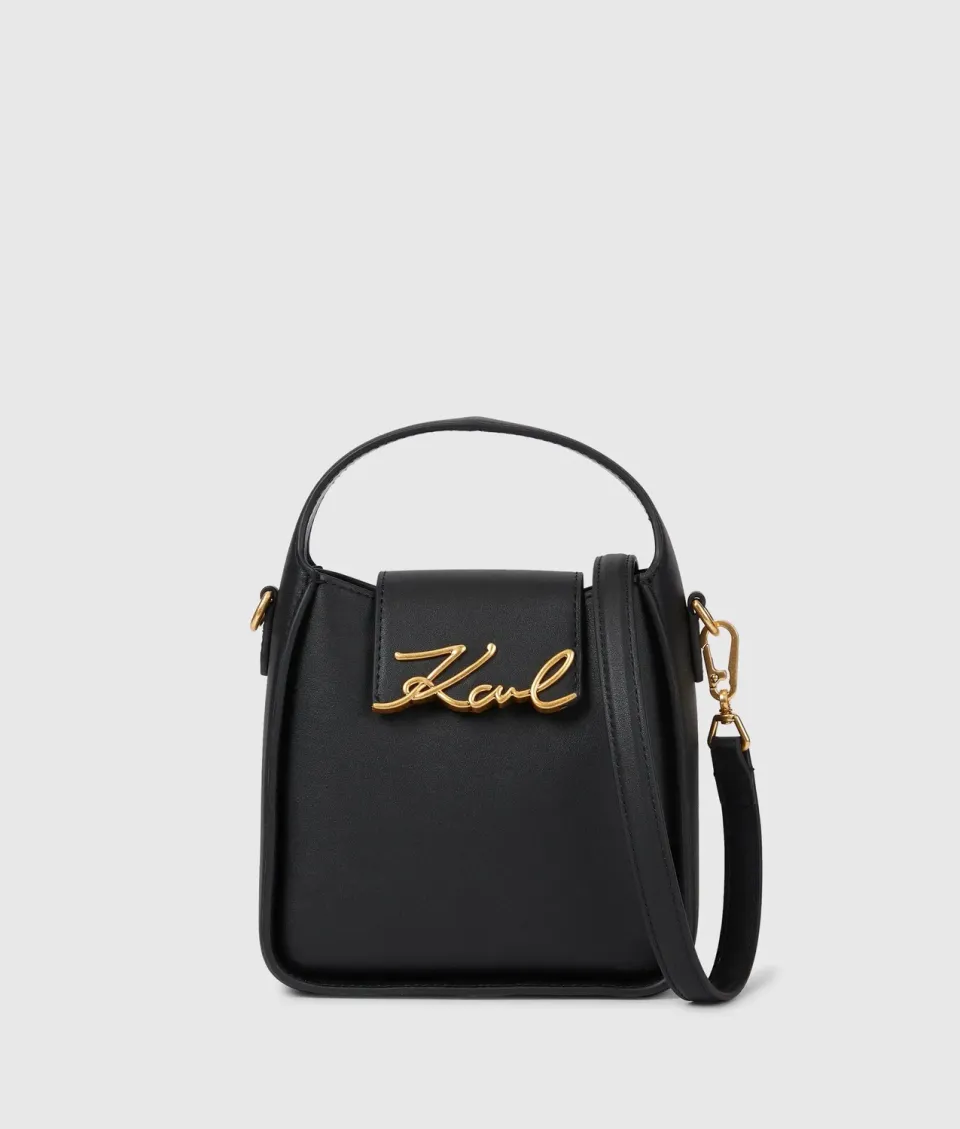 Karl Lagerfeld K/Signature Small Hobo Bag Leder Schwarz