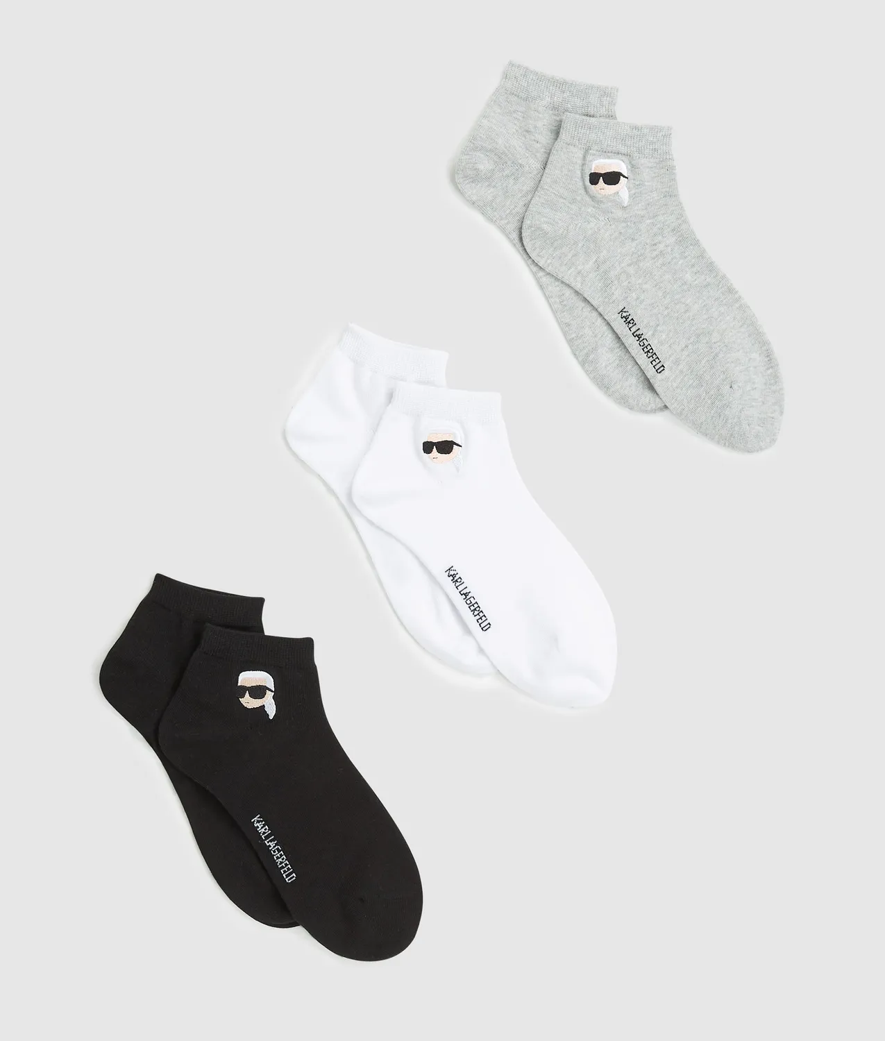 Karl Lagerfeld Ikon Socken 3-Pack kurz Baumwolle