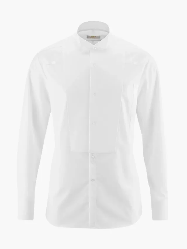Gloriette Frackhemd Regular Fit Weiß Piqué