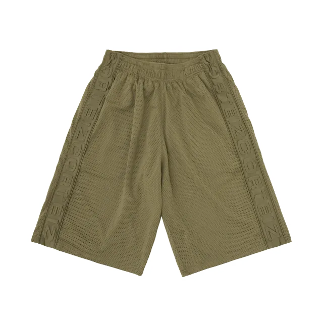 Corteiz Dem Pro Mesh Short Olive Polyester