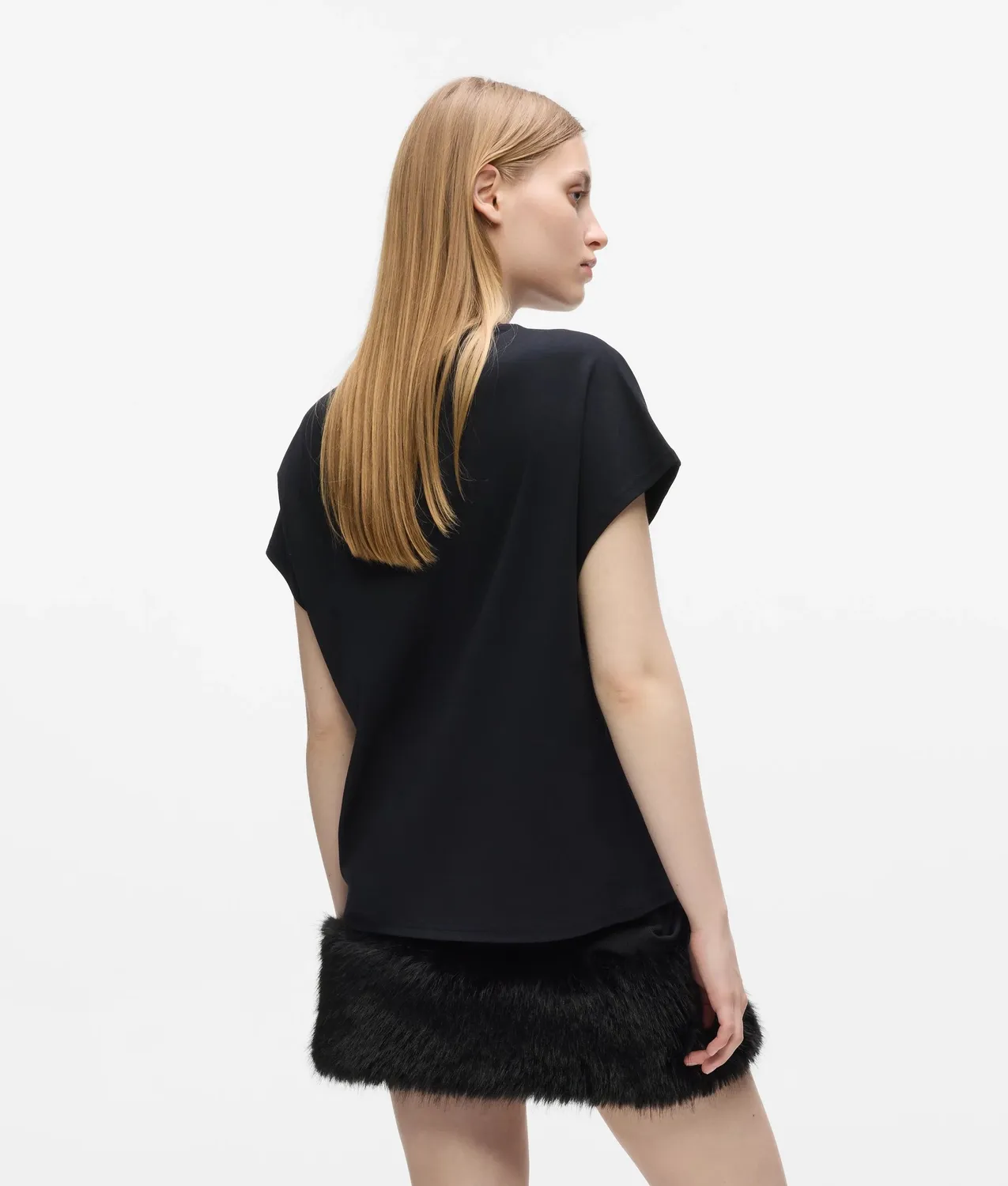 Karl Lagerfeld Capped Sleeve T-Shirt Autograph
