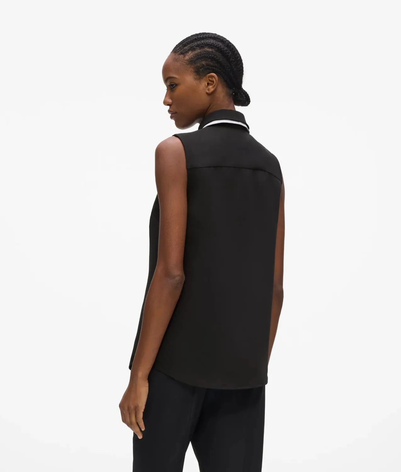Karl Lagerfeld Bluse ärmellos schwarz-weiß Gr.0-10