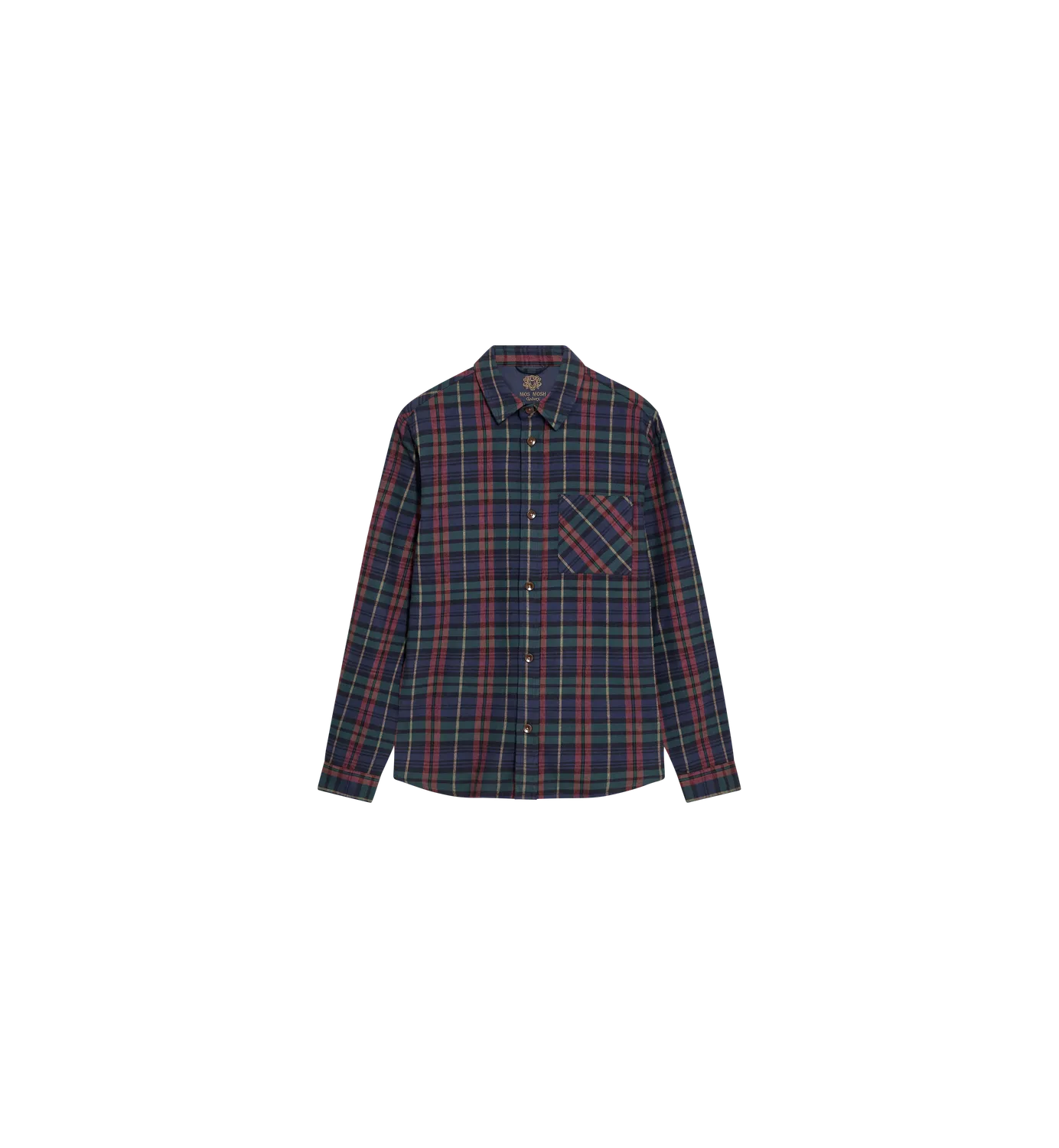Mos Mosh MMGDavid Hang Overshirt Burnt Russet kariert