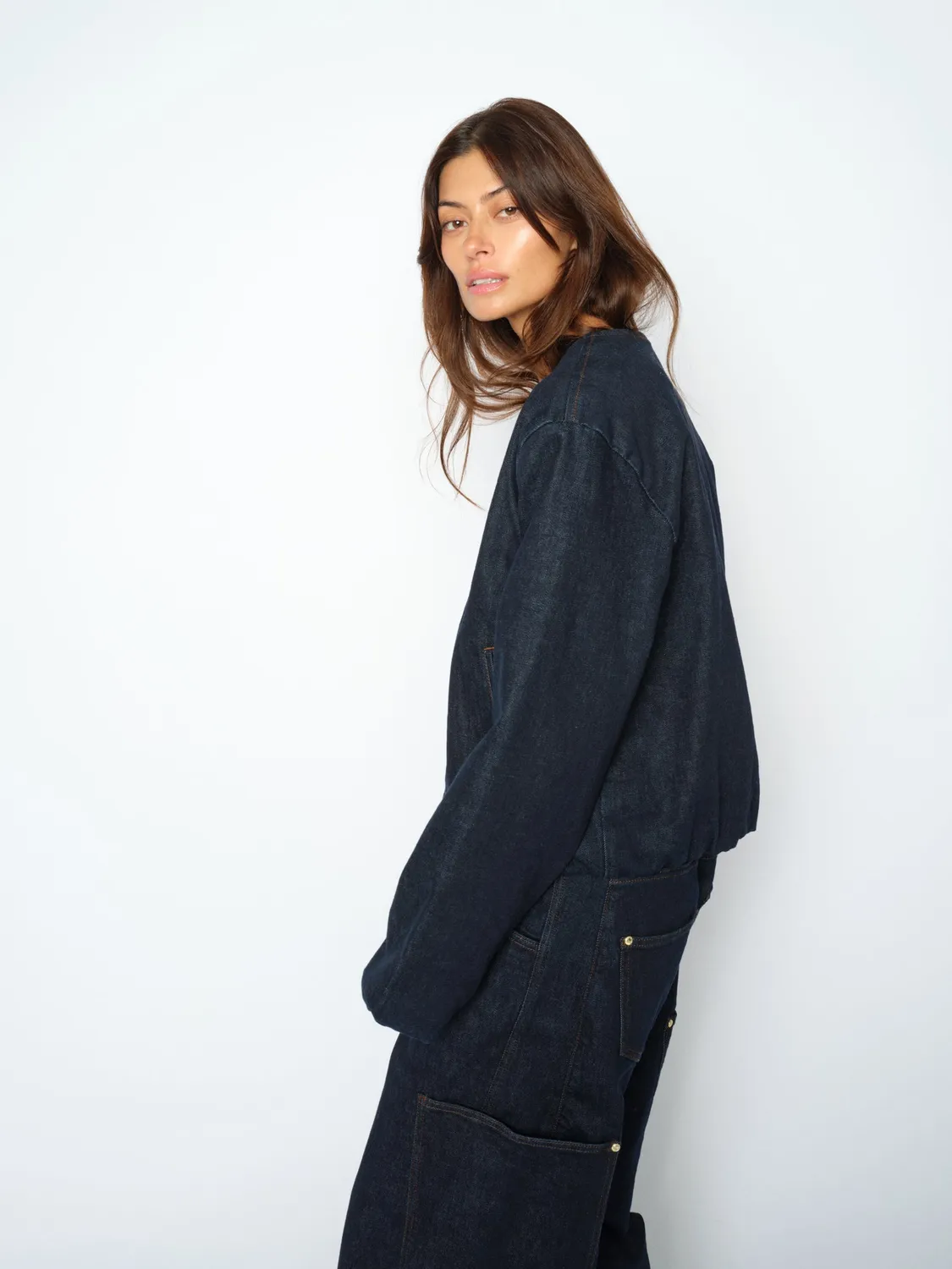 Mos Mosh Val Diani Bomberjacke Dunkelblau Denim
