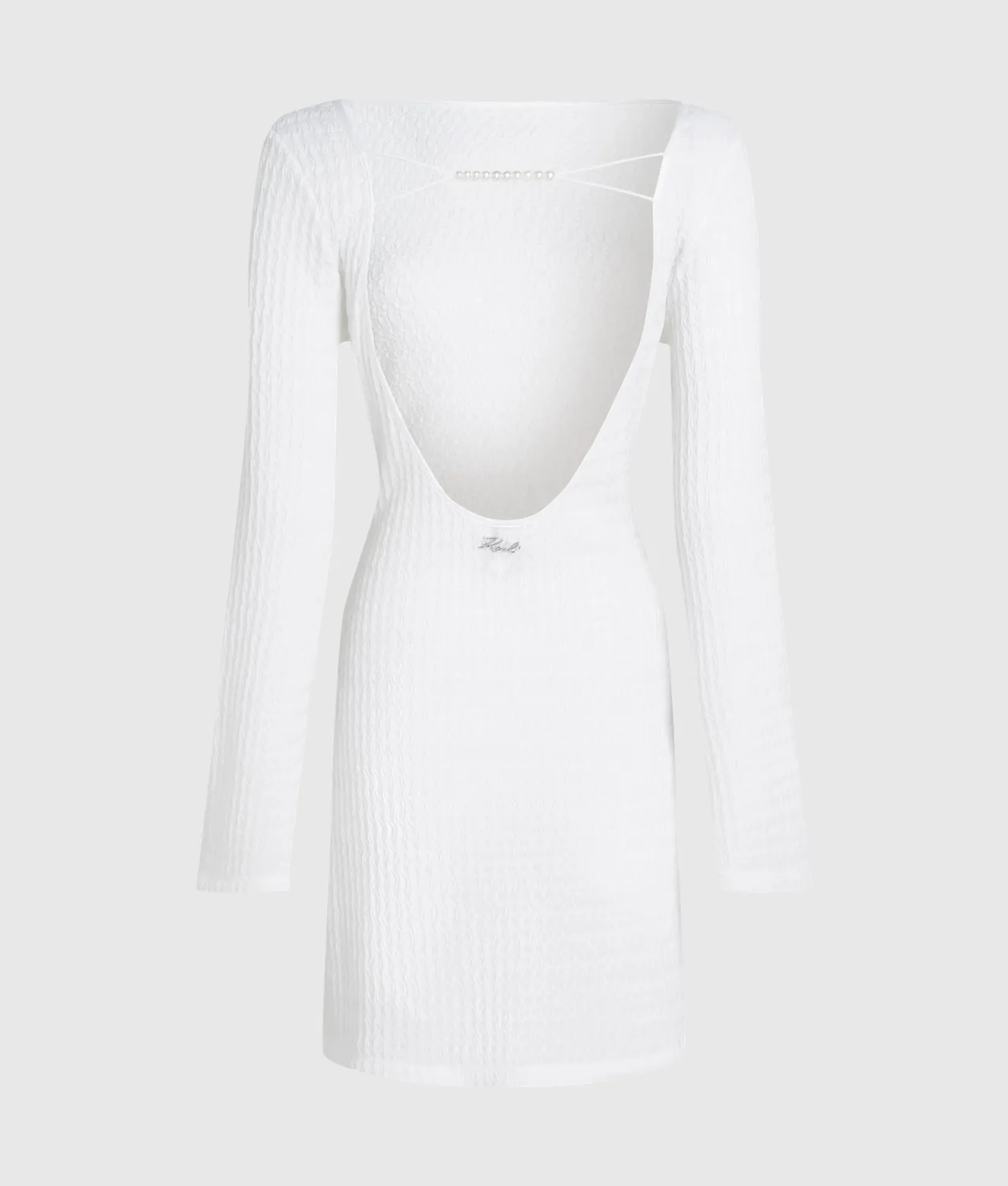 Karl Lagerfeld Textured Mini Strandkleid Perle XS-XL
