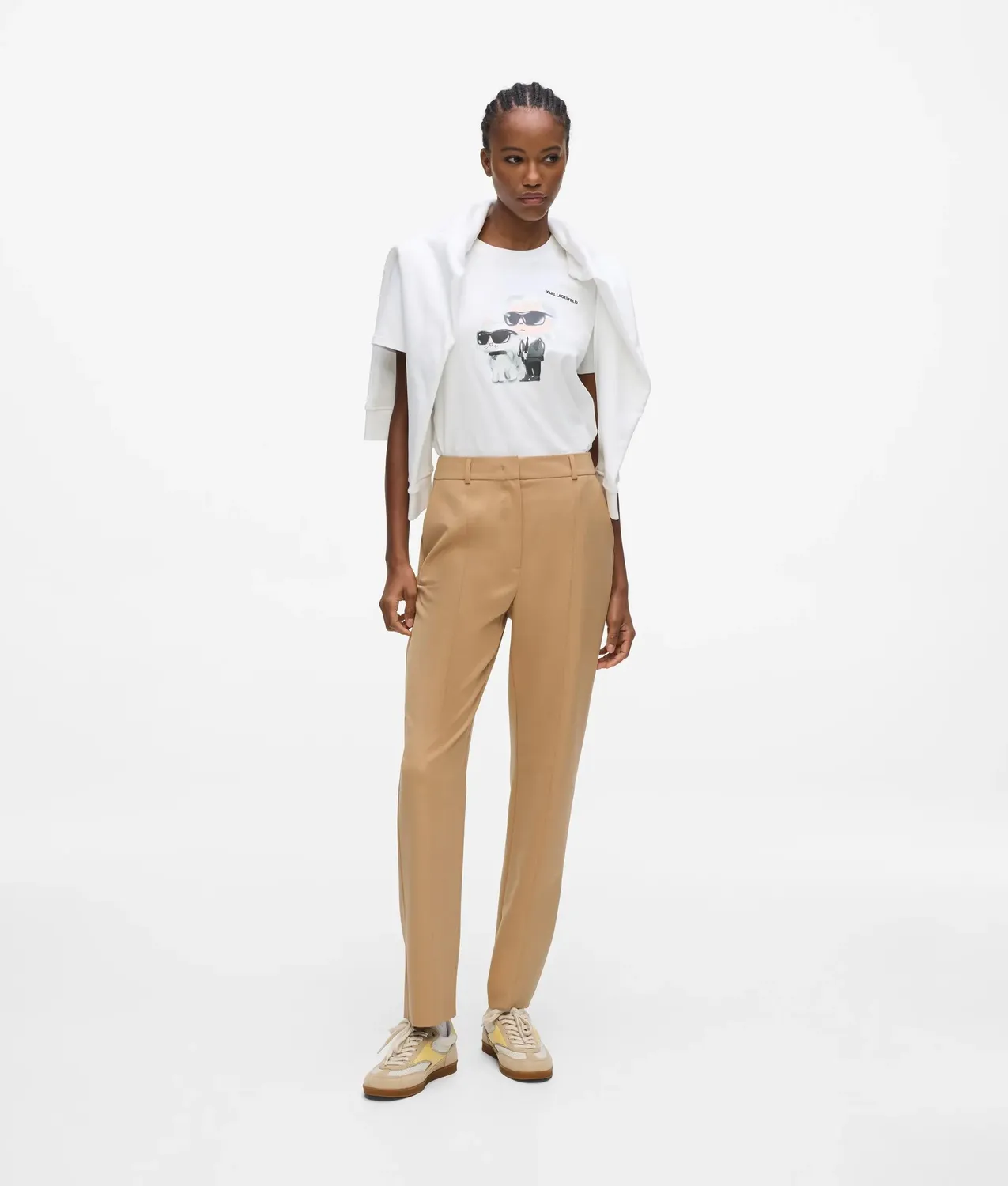 Karl Lagerfeld Ikon T-Shirt Aquarell Choupette Print