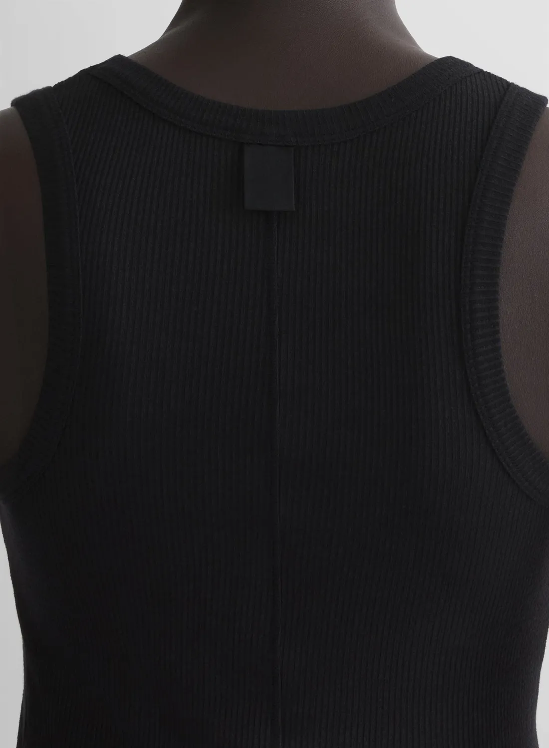 Mugler Tank Top gerippt Jersey schwarz