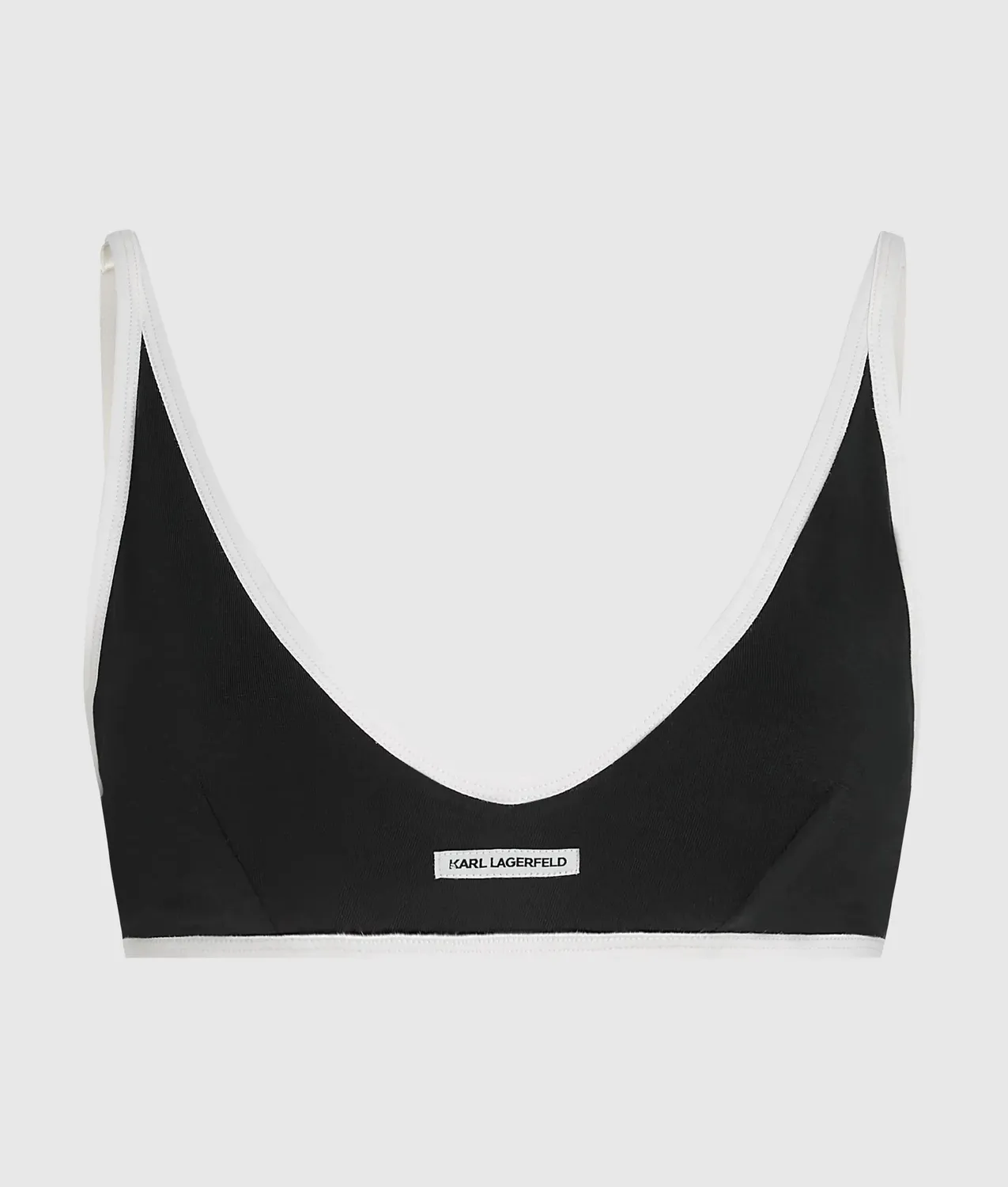 Karl Lagerfeld Monochrome Triangle Bra Lyocell-BH