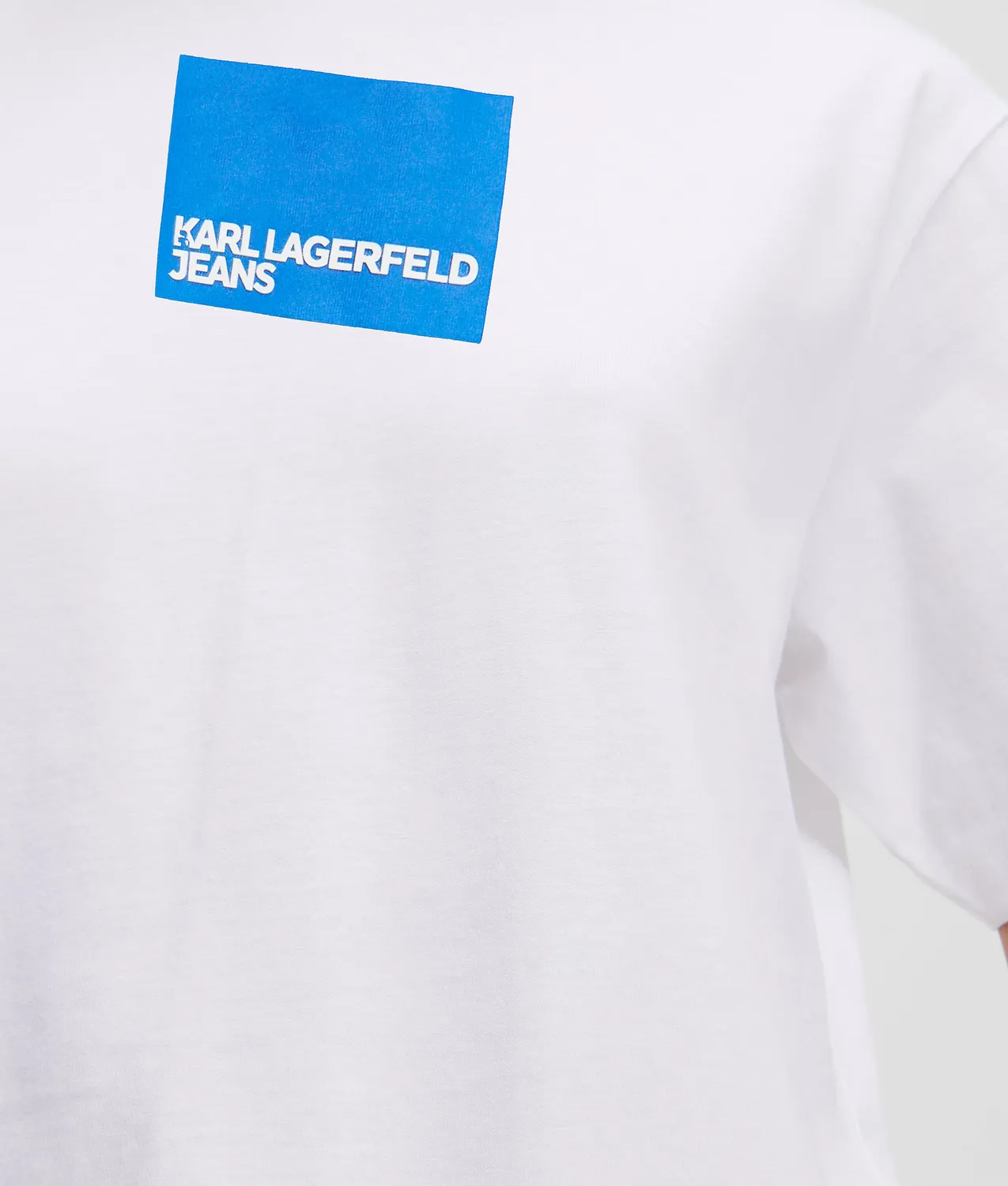 Karl Lagerfeld KLJ Box Logo T-Shirt Baumwolle schwarz