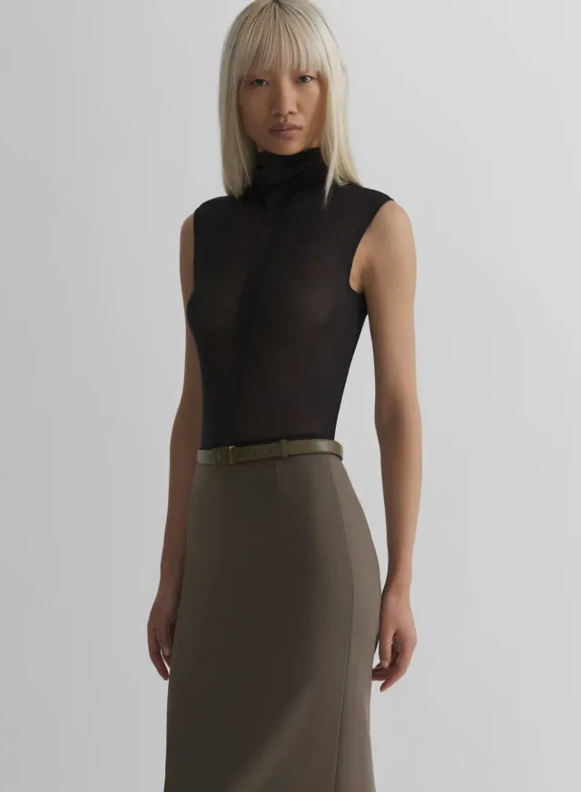 Mugler Tuxedo Bodysuit Body Schwarz Transparent