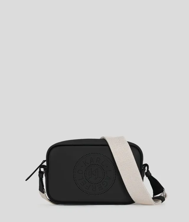 Karl Lagerfeld K/Circle perforated Umhängetasche Leder