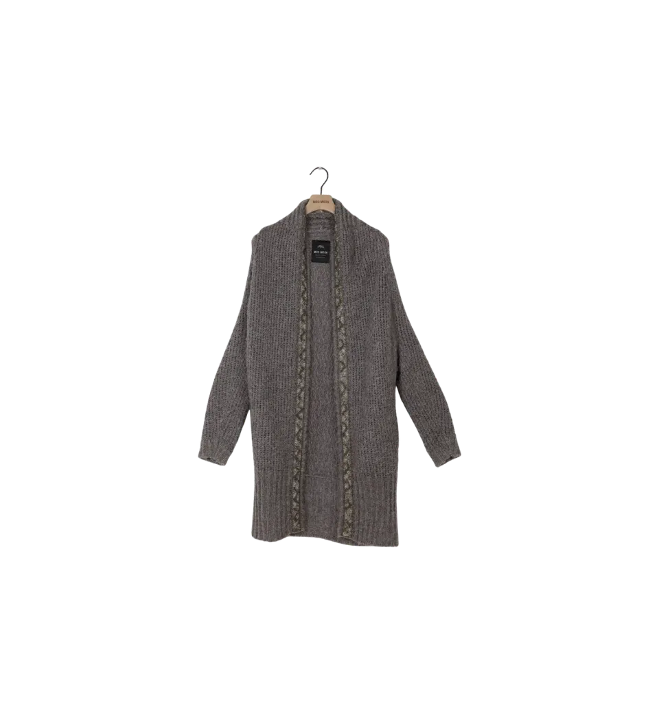 Mos Mosh MMHannah Beads Cardigan Grey Melange XS