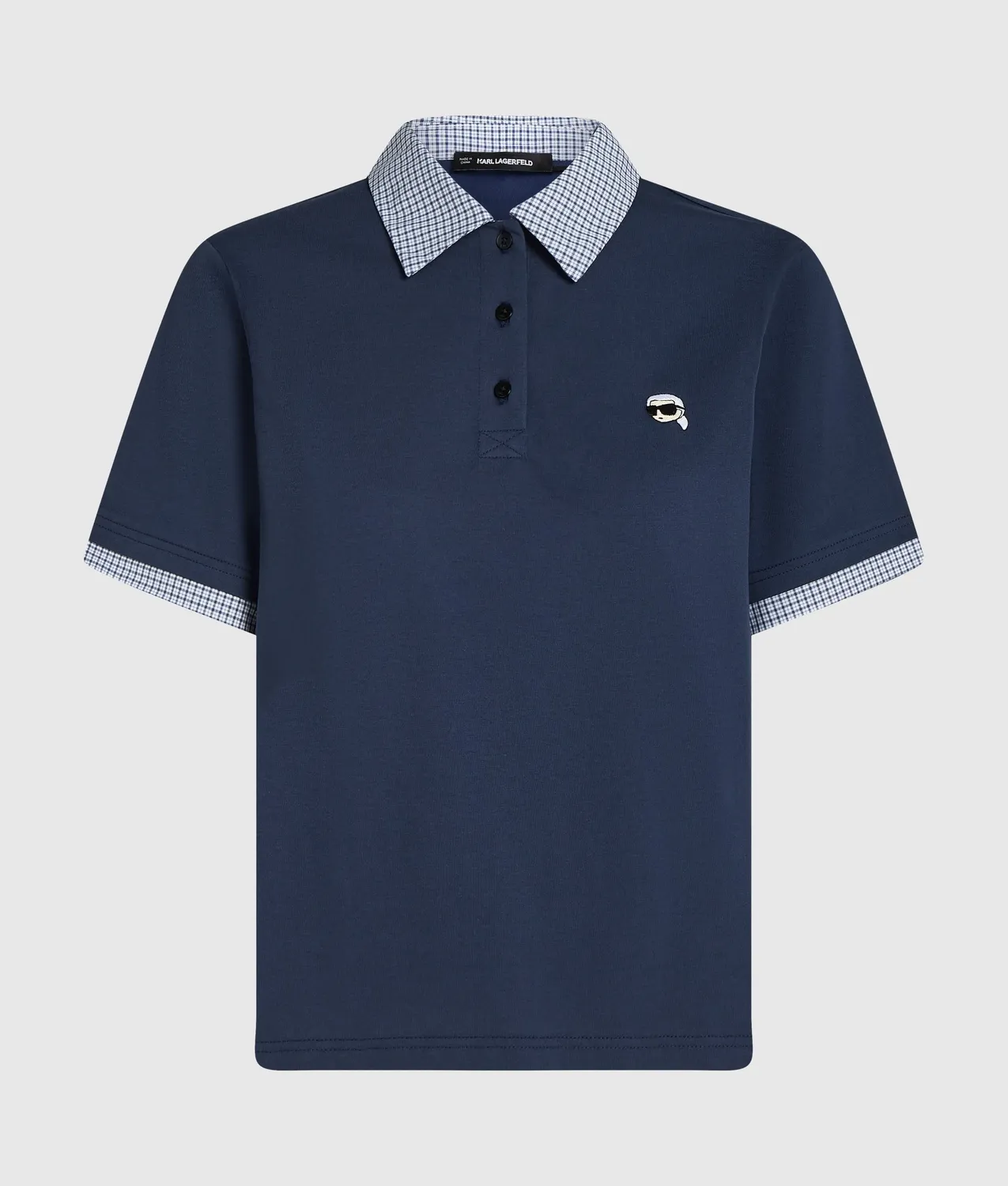 Karl Lagerfeld Ikon Check Polo Poloshirt Pique
