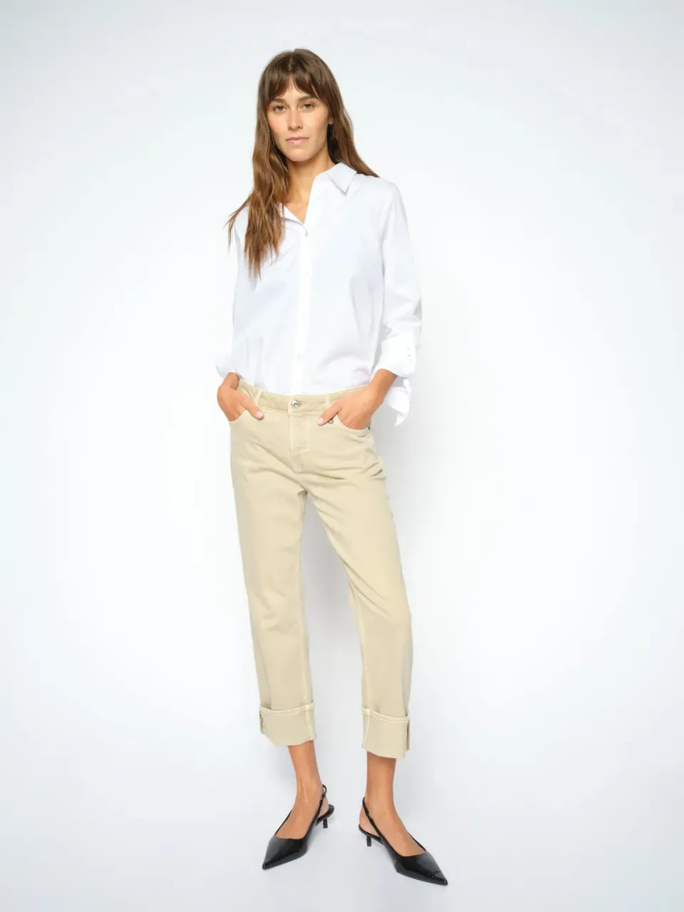 Mos Mosh Colorado Color Hose Oxford Tan Ankle gerader Schnitt