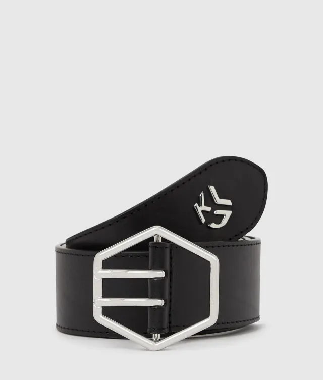 Karl Lagerfeld KL Jeans Hexagonal Leder-Gürtel 65-95