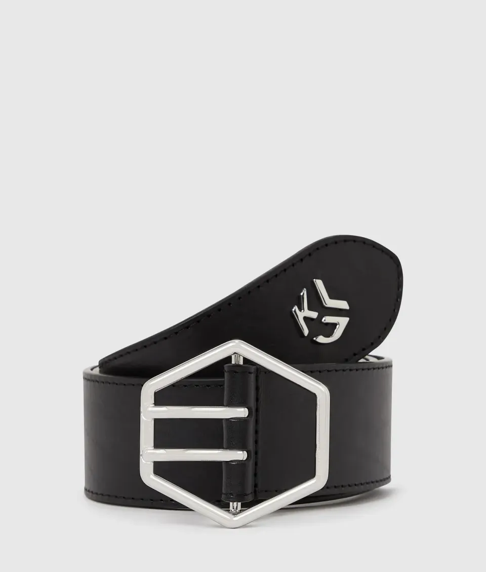 Karl Lagerfeld KL Jeans Hexagonal Leder-Gürtel 65-95