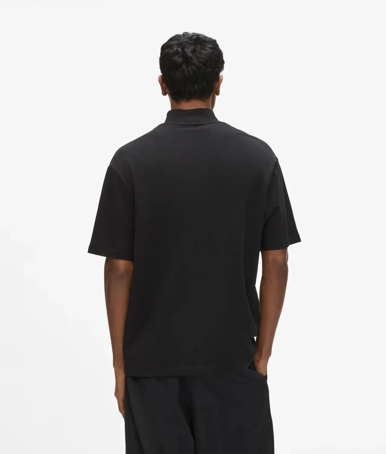Karl Lagerfeld Mock-neck T-Shirt Herren Logo Jersey