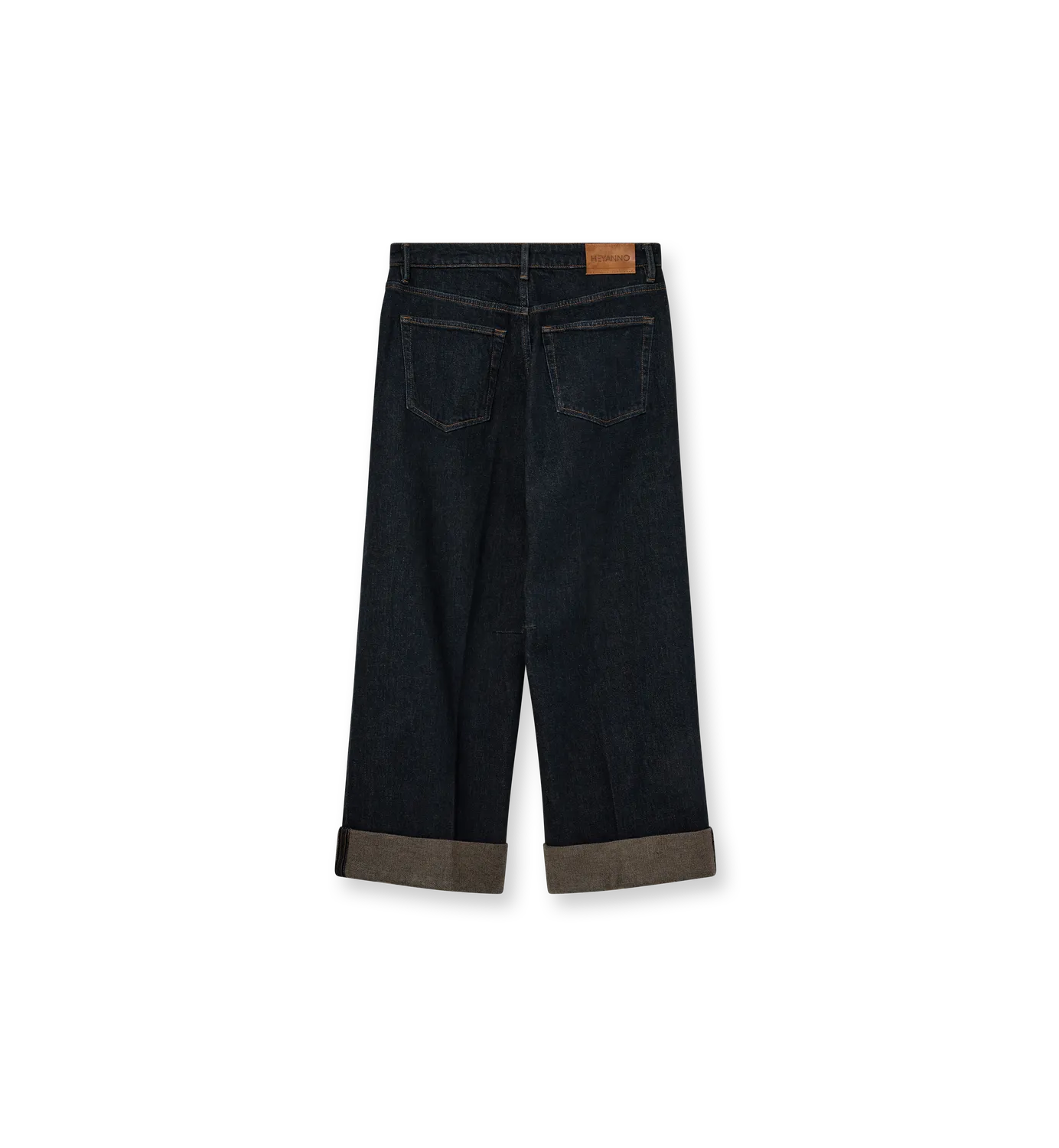 Mos Mosh MMHHope Turn-Up Jeans Cropped Dunkelblau Wide Leg